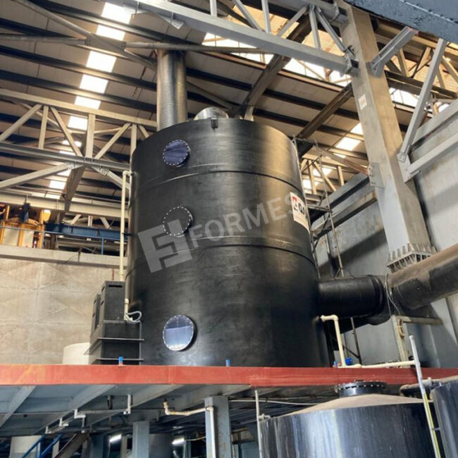 acid scrubber filtration system, acid gas scrubbing system, corrosive fume extraction, chemical exhaust scrubber, wet scrubber system, industrial air pollution control,