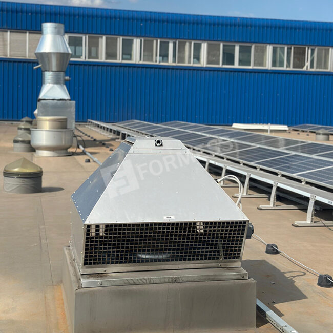 oof type fan ventilation, rooftop exhaust fan system, general ventilation system, industrial roof fan, roof mounted ventilation fan,