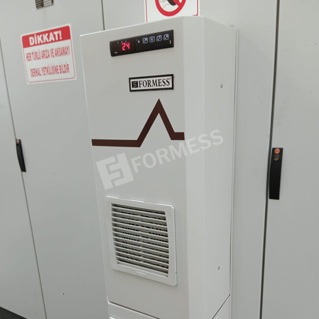Formess panel cooler unit, control panel air conditioner, electrical panel cooling, industrial panel climate control, panel fan system, temperature-controlled enclosure, electrical cabinet cooler, industrial cooling solution,